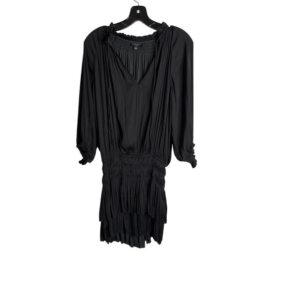 Current Air Anthropologie Women's Black Laurel Pleated Mini Dress Size XS - Picture 1 of 10